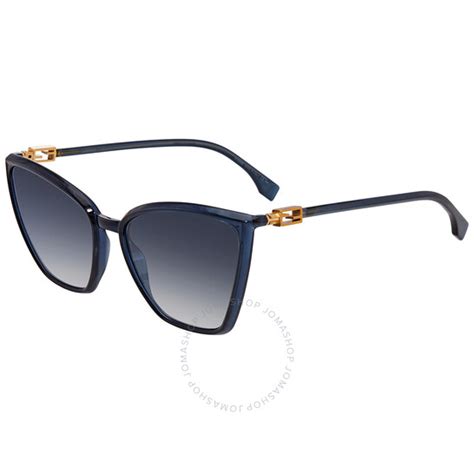 Fendi Blue Shaded Butterfly Ladies Sunglasses FF 0433/G/S